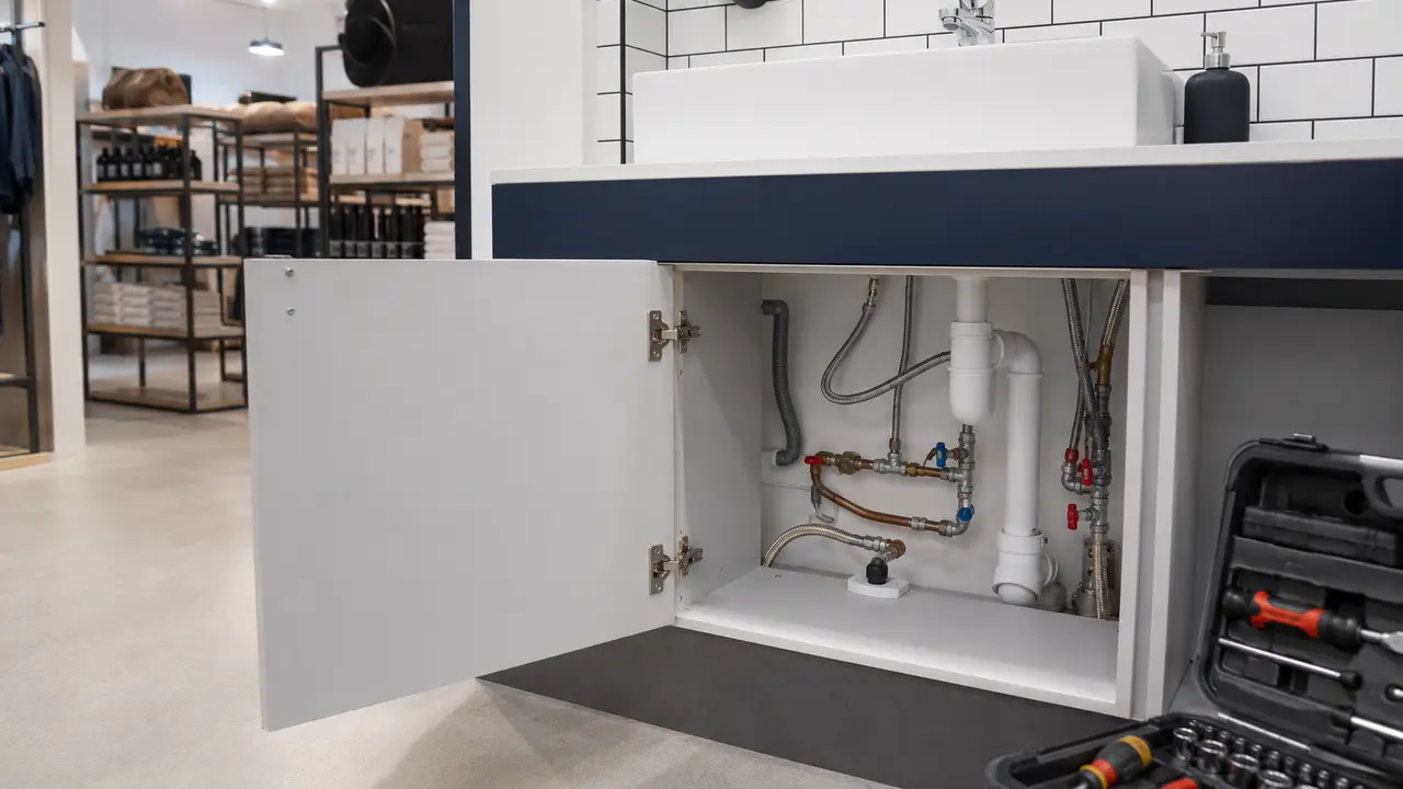 Maintenance d’une installation de plomberie dans un commerce